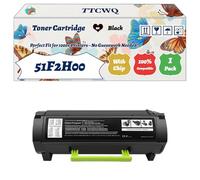 Compatible for Lexmark 51F2H00 Toner Cartridge Work for Lexmark MS312DN MS415DN Printers, with Chip, High Yield 6000 Pages, High-Definition Printing (1 Pack Black)