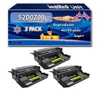 Compatible for Lexmark 52D0Z00 Imaging Unit, Work for Lexmark B2770adwhe MS710dn MS711dn MS810de MS810dn MS810dtn Printers, Imaging Unit 520Z (3 Pack Black)