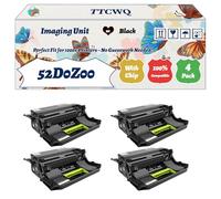 Compatible for Lexmark 52D0Z00 Imaging Unit Work for Lexmark MS810n MS811dn MS811dtn MS811n MS812de MS812dn Printers, with Chip, High Yield 70000 Pages, High-Definition Printing (4 Pack Black)