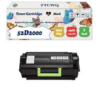 Compatible for Lexmark 52D2000 Toner Cartridge Work for Lexmark MS811DTN MS811N MS812DE MS812DN MS812DTN Printers, with Chip, High Yield 45000 Pages, High-Definition Printing (1 Pack Black)