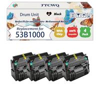 Compatible for Lexmark 53B1000 Drum Unit Work for Lexmark MS817dn MS817n MS818dn MS818n MX717de MX718de Laser Printers, with Chip, High Yield 70000 Pages, High-Definition Printing (4 Pack Black)