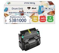 Compatible for Lexmark 53B1000 Drum Unit Work for Lexmark MS817dn MS817n MS818dn MS818n MX717de MX718de Laser Printers, with Chip, High Yield 70000 Pages, High-Definition Printing (1 Pack Black)