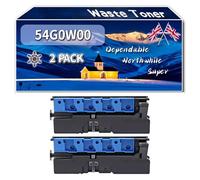 Compatible for Lexmark 54G0W00 Waste Toner Container, Work for Lexmark CS921de CS923de CX920de CX921de CX922de CX923dte CX923dxe CX924dte CX924dxe Printers, Waste Toner Container (2-Pack Black)