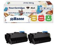 Compatible for Lexmark 55B2000 Toner Cartridges Work for Lexmark MS331 MS431 MX331 MX431 MX432 Printers, with Chip, High Yield 4000 Pages, High-Definition Printing (2-Pack Black)