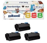 Compatible for Lexmark 55B200E Toner Cartridges Work for Lexmark MS331dn MS431dn MX331adn MX431adn MX432ADWE Printers, with Chip, High Yield 4000 Pages, High-Definition Printing (3 Pack Black)