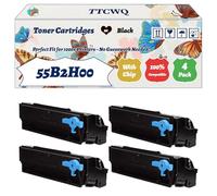 Compatible for Lexmark 55B2H00 Toner Cartridges Work for Lexmark MS331dn MS431dn MX331adn MX431adn MX432ADWE Printer, with Chip, High Yield 25000 Pages, High-Definition Printing (4 Pack Black)