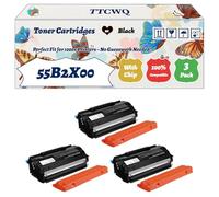 Compatible for Lexmark 55B2X00 Toner Cartridges Work for Lexmark MS331dn MS431dn MX331adn MX431adn MX432ADWE Printer, with Chip, High Yield 30000 Pages, High-Definition Printing (3 Pack Black)