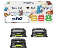 Compatible for Lexmark 56F0Z Drum Unit Work for Lexmark M3250 XM3250 Printers, with Chip, High Yield 7000 Pages, High-Definition Printing (3 Pack Black)