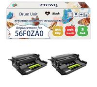 Compatible for Lexmark 56F0ZA0 Drum Unit Work for Lexmark B2650ade MB2650ade MB2650adwe B2650dn B2650dw Printers, with Chip, High Yield 60000 Pages, High-Definition Printing (2-Pack Black)