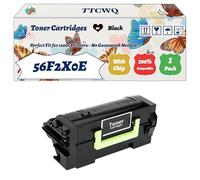 Compatible for Lexmark 56F2X0E Toner Cartridges Work for Lexmark MS521DN MS622DE MS421DW MS621DN MS421DN MX521ADE MX521DE Printers (1 Pack Black)