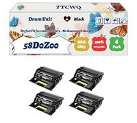 Compatible for Lexmark 58D0Z00 Drum Unit Work for Lexmark MB2770ADHWE B2865DW M5200 Series M5255 M5260 MS825DN MS823DN Printers (4 Pack Black)