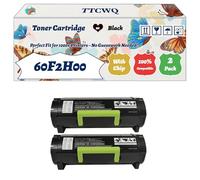 Compatible for Lexmark 60F2H00 Toner Cartridge Work for Lexmark MX511DE MX510DE MX410DE MX310DN MX511DHE MX511DTE MX611DE Printers (2-Pack Black)