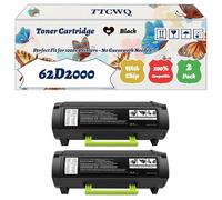 Compatible for Lexmark 62D2000 Toner Cartridge Work for Lexmark MX710de MX710dhe MX711de MX711dhe MX711Series Printers (2-Pack Black)