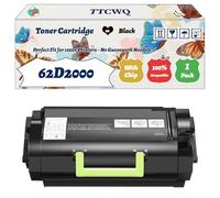 Compatible for Lexmark 62D2000 Toner Cartridge Work for Lexmark MX710DE MX710DHE MX810DFE MX810DME MX810DXFE Printers, with Chip, High Yield 11000 Pages, High-Definition Printing (1 Pack Black)