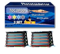 Compatible for Lexmark 70C0P00 Photoconductor Unit, Work for Lexmark CX310DNW CX410DE CX410E CX510DEW CX517de CX310N CX310DN CX317dn Printers, Photoconductor Unit 700P (2 Set)