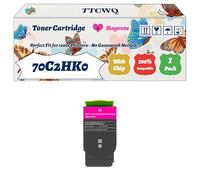 Compatible for Lexmark 70C2HK0 70C2HC0 70C2HM0 70C2HY0 Toner Cartridge Work for Lexmark CS310DN CS310N CS410DN CS410DTN CS410N Printers (1 Pack Magenta)