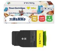 Compatible for Lexmark 71B2HK0 Toner Cartridges Work for Lexmark 71B2HC0 71B2HM0 71B2HY0 CS417dn CS517de CX417de Printers (1 Pack Yellow)