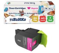 Compatible for Lexmark 71B2HK0 Toner Cartridges Work for Lexmark 71B2HC0 71B2HM0 71B2HY0 CS417dn CS517de CX417de Printers (1 Pack Magenta)