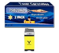 Compatible for Lexmark 75B20K0 75B20C0 75B20M0 75B20Y0 Toner Cartridges, Work for Lexmark CS727 CS727de CS728de CX727de Printers, Toner Cartridges 75B2OKO 75B2OCO 75B2OMO 75B2OYO (1 Pack Yellow)