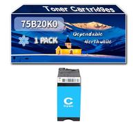 Compatible for Lexmark 75B20K0 75B20C0 75B20M0 75B20Y0 Toner Cartridges, Work for Lexmark CS727 CS727de CS728de CX727de Printers, Toner Cartridges 75B2OKO 75B2OCO 75B2OMO 75B2OYO (1 Pack Cyan)