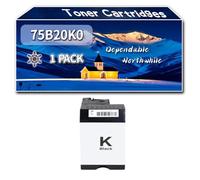 Compatible for Lexmark 75B20K0 75B20C0 75B20M0 75B20Y0 Toner Cartridges, Work for Lexmark CS727 CS727de CS728de CX727de Printers, Toner Cartridges 75B2OKO 75B2OCO 75B2OMO 75B2OYO (1 Pack Black)