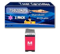 Compatible for Lexmark 75B20K0 75B20C0 75B20M0 75B20Y0 Toner Cartridges, Work for Lexmark CS727 CS727de CS728de CX727de Printers, Toner Cartridges 75B2OKO 75B2OCO 75B2OMO 75B2OYO (1 Pack Magenta)