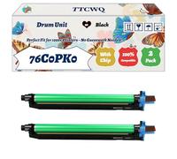 Compatible for Lexmark 76C0PK0 76C0PV0 Drum Unit Work for Lexmark CS921 CS923 CX921 CX922 CX923 CX924 Printers, with Chip, High Yield 200000 Pages, High-Definition Printing (2 Pack Black)
