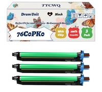 Compatible for Lexmark 76C0PK0 76C0PV0 Drum Unit Work for Lexmark CS921 CS923 CX921 CX922 CX923 CX924 Printers, with Chip, High Yield 200000 Pages, High-Definition Printing (3 Pack Black)