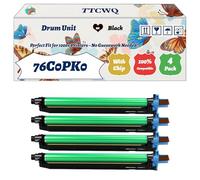 Compatible for Lexmark 76C0PK0 76C0PV0 Drum Unit Work for Lexmark CS921 CS923 CX921 CX922 CX923 CX924 Printers, with Chip, High Yield 200000 Pages, High-Definition Printing (4 Pack Black)