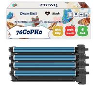 Compatible for Lexmark 76C0PK0 Drum Unit Work for Lexmark CX924DTE CX920de CX923DTE CX924DXE Printers, with Chip, High Yield 100000 Pages, High-Definition Printing (4 Pack Black)