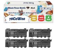 Compatible for Lexmark 78C0W00 Waste Toner Bottle Work for Lexmark CS421dn CS521dn CS622de CX421adne Printers, with Chip, High Yield 35000 Pages, High-Definition Printing (4 Pack Black)