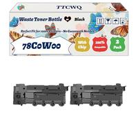 Compatible for Lexmark 78C0W00 Waste Toner Bottle Work for Lexmark CX522ade CX622ade CX625adh Printers, with Chip, High Yield 35000 Pages, High-Definition Printing (2-Pack Black)