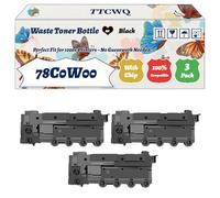 Compatible for Lexmark 78C0W00 Waste Toner Bottle Work for Lexmark CX522ade CX622ade CX625adh Printers, with Chip, High Yield 35000 Pages, High-Definition Printing (3 Pack Black)
