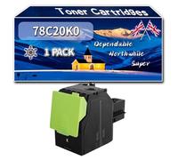 Compatible for Lexmark 78C20K0 78C20C0 78C20M0 78C20Y0 Toner Cartridges, Work for Lexmark CS421dn CS521dn CS622de CX421adn CX522ade CX622ade CX625adhe Printers, Toner Cartridges (1 Pack Black)