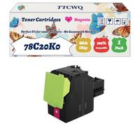 Compatible for Lexmark 78C20K0 Toner Cartridges Work for Lexmark CS421adn CS421dn CX421adn CX625ade CS521dn CS622de CX522ade CX622ade Printers (1 Pack Magenta)
