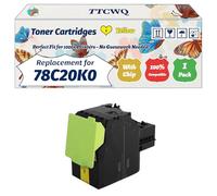 Compatible for Lexmark 78C20K0 Toner Cartridges Work for Lexmark CS421adn CS421dn CX421adn CX625ade CS521dn CS622de CX522ade CX622ade Printers (1 Pack Yellow)