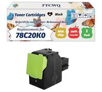 Compatible for Lexmark 78C20K0 Toner Cartridges Work for Lexmark CS421adn CS421dn CX421adn CX625ade CS521dn CS622de CX522ade CX622ade Printers (1 Pack Black)
