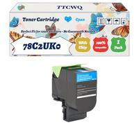 Compatible for Lexmark 78C2UK0 Toner Cartridge Work for Lexmark CX625ade CX625adhe CX625adhs CX625de Printers, with Chip, High Yield 10500 Pages, High-Definition Printing (1 Pack Cyan)