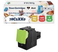 Compatible for Lexmark 78C2XK0 Toner Cartridges Work for Lexmark CS421dn CS521dn CS622de CX421adn Printers, with Chip, High Yield 9500 Pages, High-Definition Printing (1 Pack Black)