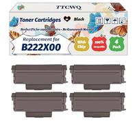 Compatible for Lexmark B222X00 Toner Cartridges Work for Lexmark B2236dw MB 2200 Series MB2236adw MB2236adwe MB2236 i MB2236 Printers (4 Pack Black)