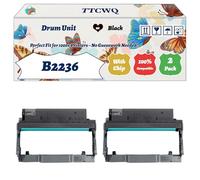 Compatible for Lexmark B2236 Drum Unit Work for Lexmark B2236 MB2236 Printers, with Chip, High Yield 20000 Pages, High-Definition Printing (2-Pack Black)