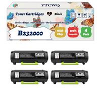 Compatible for Lexmark B232000 Toner Cartridges Work for Lexmark B2338dw B2442dw B2546dn B2546dw MB2338adw MB2442adwe Printers (4 Pack Black)