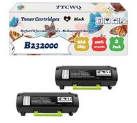 Compatible for Lexmark B232000 Toner Cartridges Work for Lexmark B2338dw B2442dw B2546dn B2546dw MB2338adw MB2442adwe Printers (2-Pack Black)