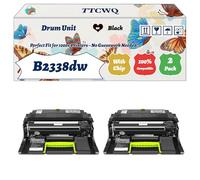 Compatible for Lexmark B2338dw Drum Unit Work for Lexmark MS421dn MS421dw MS521dn MS621dn MS622de MX321adn Printers, with Chip, High Yield 60000 Pages, High-Definition Printing (2-Pack Black)