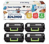 Compatible for Lexmark B242H00 Toner Cartridge Work for Lexmark MB2442 MB2546 MB2650 Printers, with Chip, High Yield 6000 Pages, High-Definition Printing (4 Pack Black)
