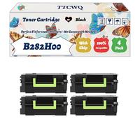 Compatible for Lexmark B282H00 Toner Cartridge Work for Lexmark MB2770ADHWE B2865DW Printers, with Chip, High Yield 25000 Pages, High-Definition Printing (4 Pack Black)