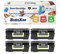 Compatible for Lexmark B282X00 Toner Cartridge Work for Lexmark B2865dw MB2770adhwe Printers, with Chip, High Yield 30000 Pages, High-Definition Printing (4 Pack Black)