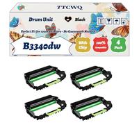 Compatible for Lexmark B3340dw Drum Unit Work for Lexmark B3340dw B3442dw MB3442adw MB3442i Printers, with Chip, High Yield 40000 Pages, High-Definition Printing (4 Pack Black)