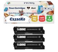 Compatible for Lexmark C2320K0 C2320C0 C2320M0 C2320Y0 Toner Cartridges Work for Lexmark C2325dw C2425dw C2535dw MC2425adw MC2535adwe Printers (3 Pack Black)