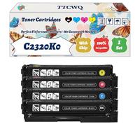 Compatible for Lexmark C2320K0 C2320C0 C2320M0 C2320Y0 Toner Cartridges Work for Lexmark C2325dw C2425dw C2535dw MC2425adw MC2535adwe Printers (4-Pack BK/C/M/Y)